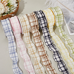 1 Roll Polyester Ruffled Ribbon&nbsp;SRIB-CY0001-14F