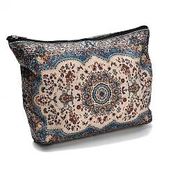 Bohemian Flower Printed Linen Storage Zipper Clutch Bags&nbsp;ABAG-Z002-03B