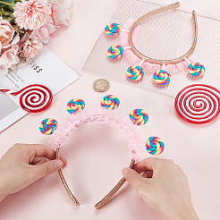 Cloth Lollipop Hair Bands for Women Girl&nbsp;OHAR-WH0021-89B