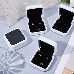 Plastic Cufflink Packing Boxes with Flip Hinged Lid&nbsp;CON-WH0100-51B