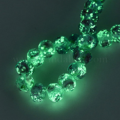 Handmade Luminous Lampwork Beads Strands&nbsp;LAMP-N037-01E