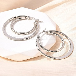 201 Stainless Steel Earrings&nbsp;EJEW-Q026-06P-B