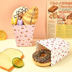 20色のチェリープリント紙ポップコーンボックス2個  スナックボックス装飾ボックス  台形  ミックスカラー  7x5x12cm  10個/カラー&nbsp;ST-CJ0010-14