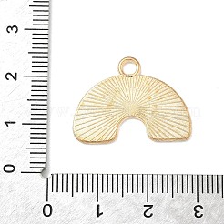 合金エナメルチャーム  レインボーチャーム  ゴールドカラー  カラフル  18x24x1mm  穴：2.5mm&nbsp;ENAM-T022-79G