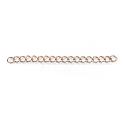 イオンプレーティング(IP) 304 ステンレス チェーン エクステンダー  ローズゴールド  45~50x3mm&nbsp;X-STAS-H353-01RG