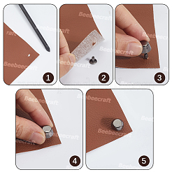 60色合金製バッグフィート4個  キノコ  ミックスカラー  11.5x7mm  穴：3mm  15個/カラー&nbsp;FIND-BBC0004-66