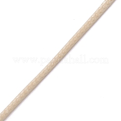 韓国のワックスポリエステルコード  フラット  ネックレス  ブレスレット作り  バリーウッド  1mm  15 M /袋&nbsp;YC-WH0009-02A