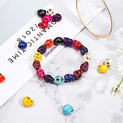 Halloween Theme Dyed Synthetic Turquoise Bead Strands&nbsp;G-GA0001-04