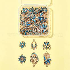 36Pcs 6 Styles Alloy Enamel Connector Charms&nbsp;FIND-FS0004-46C