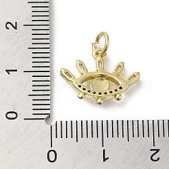Brass Micro Pave Cubic Zirconia Pendants&nbsp;KK-E092-01G-01