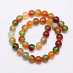 Natural Peacock Agate Beads Strands&nbsp;G-G444-10mm-02