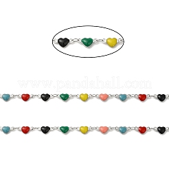 304 Stainless Steel Heart Link Chain&nbsp;CHS-H010-01P-01