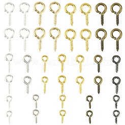 480Pcs 16 Styles Iron Screw Eye Pin Peg Bails&nbsp;IFIN-FS0001-62