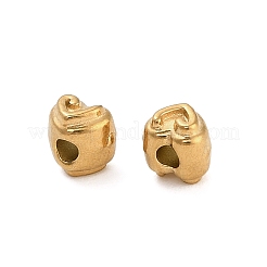 304ステンレススチールビーズ  ハート  イオンプレーティング（ip）  18KGP本金メッキ  3.5x4x4.5mm  穴：1.5mm&nbsp;STAS-D204-56G