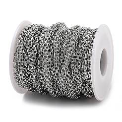 変色しない304ステンレススチールアズキチェーン  ステンレス鋼色  リンク：3.8x3x0.8mm&nbsp;CHS-H026-07B-P