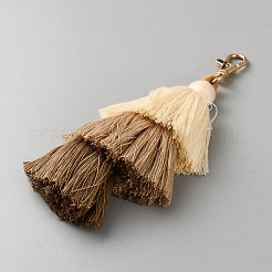Polyester Pendant Decorations&nbsp;KEYC-WH20816-003G-B