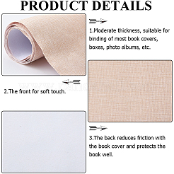 ナイロン生地  綴じ布  長方形  ビスク  890x430mm&nbsp;DIY-WH20062-133B