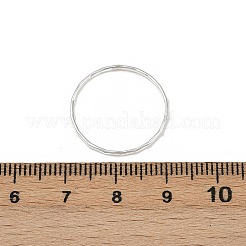 スターリングシルバーのプレーンバンド指輪925個  鋳造バンドリング  銀  1mm  内径：18.2mm&nbsp;RJEW-P165-01B-S