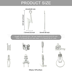 90Pcs 9 Styles Tibetan Style Alloy Pendants Sets&nbsp;TIBEP-CJ0003-55