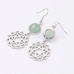 Natural Gemstone Dangle Earrings&nbsp;EJEW-F102