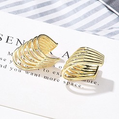 Brass Cuff Earrings for Women&nbsp;EJEW-U036-02G