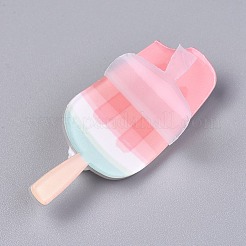 アクリルバッジブローチピン  かわいいラペルピン  衣料品バッグジャケットアクセサリーDIY工芸品  アイスキャンディー  ピンク  46.5x19x8.5mm  ピン：0.8mm&nbsp;JEWB-E676-82