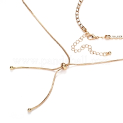 Alloy Rhinestone Pendant Necklaces & Adjustable Slider Necklaces Sets&nbsp;NJEW-Z012-02G