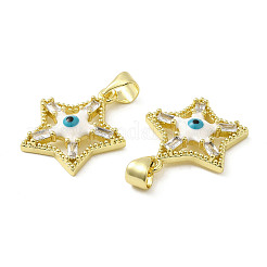 Rack Plating Brass Micro Pave Clear Cubic Zirconia Pendants&nbsp;KK-Q784-27G