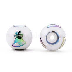 Christmas Opaque Glass Beads&nbsp;X-EGLA-R113-06D
