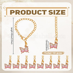 10Pcs Butterfly Alloy Enamel Cup Charms&nbsp;HJEW-LP00037