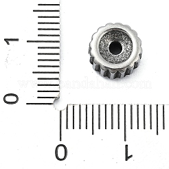 304ステンレススチールビーズ  コラム  アンティークシルバー  8x5mm  穴：1.8mm&nbsp;STAS-H219-07AS