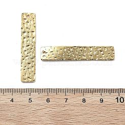 ステンレスペンダント201個  長方形のチャーム  テクスチャ  18KGP本金メッキ  42.5x8.5x1mm  穴：1.4mm&nbsp;STAS-S158-03G