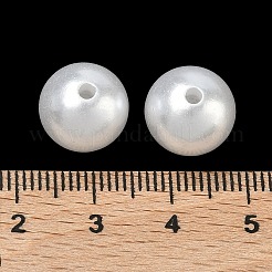 パール調アクリルビーズ  ラウンド  雪  12mm  穴：2mm  約570個/500g&nbsp;PACR-12D-1