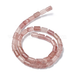 天然石ストロベリークォーツビーズ連売り  コラム  10x6mm  穴：1mm  約39個/連  15.35インチ（39cm）&nbsp;G-C135-G01-01