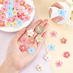 80Pcs 8 Colors Resin Cabochons&nbsp;CRES-SC0002-22