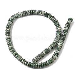 Natural Green Spot Jasper Beads Strands&nbsp;G-G329-A01-3x8mm