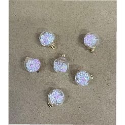 Glow in the Dark Luminous Glass Globe Pendants&nbsp;GLAA-WH0030-18A