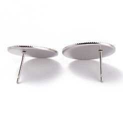 Non-Tarnish 304 Stainless Steel Stud Earring Settings&nbsp;STAS-J032-19