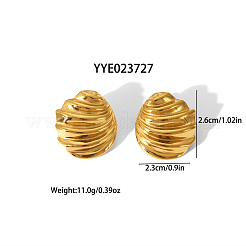 Irregular Texture Geometric 304 Stainless Steel Stud Earrings&nbsp;JR2524-1