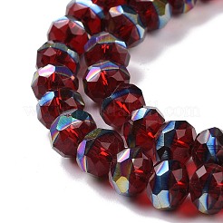 Transparent Electroplate Glass Beads Strands&nbsp;GLAA-F122-02