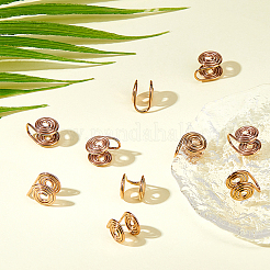 10Pcs Stainless Steel Spiral Pad Cuff Earrings&nbsp;EJEW-HS0001-03RG