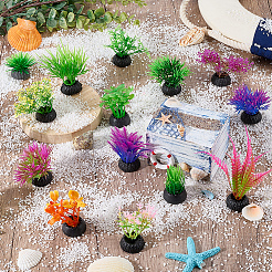 54Pcs 18 Styles Plastic & Resin Sea Grass Display Decorations&nbsp;DJEW-BM0001-01A