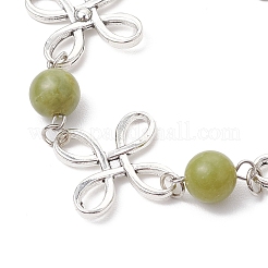 Alloy Natural TaiWan Jade Link Bracelets for Women&nbsp;BJEW-JB11684-03