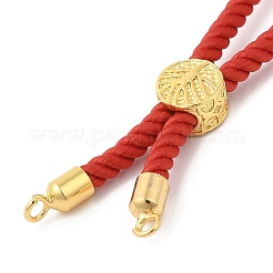 Twisted Nylon Cord Silder Bracelets&nbsp;X-DIY-B066-03G-15