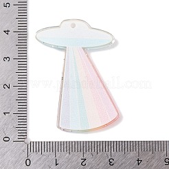 虹をテーマにしたアクリルパーツ  飛行機  41.5x29x2mm  穴：1.7mm&nbsp;MACR-U003-01D