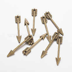 Tibetan Style Zinc Alloy Arrow Pendants&nbsp;X-TIBEP-M002-102-NR