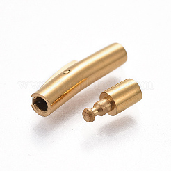 304ステンレススチール製バヨネット留め具  チューブ  ゴールドカラー  23x4mm  穴：3mm&nbsp;LS-STAS-E473-01A-G