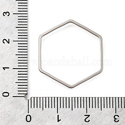 真鍮製フレームコネクター  六角  プラチナ  22.5x25x1mm  内径：20x22.5mm&nbsp;KK-Z126-02P