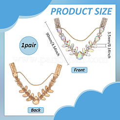 1 Pair Alloy & Acrylic Rhinestone Boot Strap Chains&nbsp;AJEW-FG0004-79A