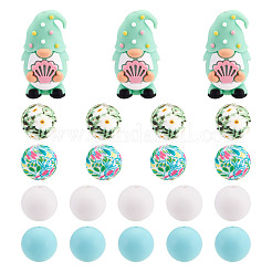 21Pcs 5 Styles Food Grade Eco-Friendly Silicone Beads&nbsp;FIND-TA0010-86B